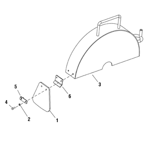 Blade Cover Group (80003065) Diagram and Parts List for EX14-S 866055 Briggs and Stratton Concrete Saw